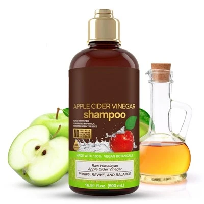 Appelciderazijn zuiverende shampoo